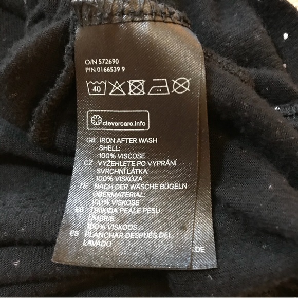 H&M black with white dots sleeveless soft comfortable midi dress Size S - Picture 11 of 11